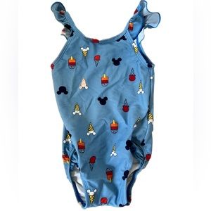 Hanna Andersson Blue Kids One-Piece Swimsuit with Ice Cream Print